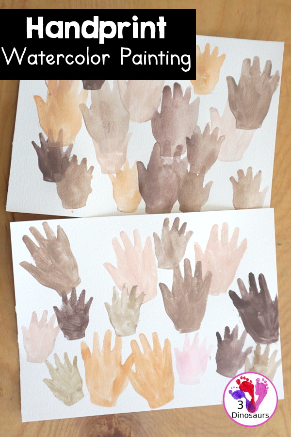 Handprint Watercolor Painting