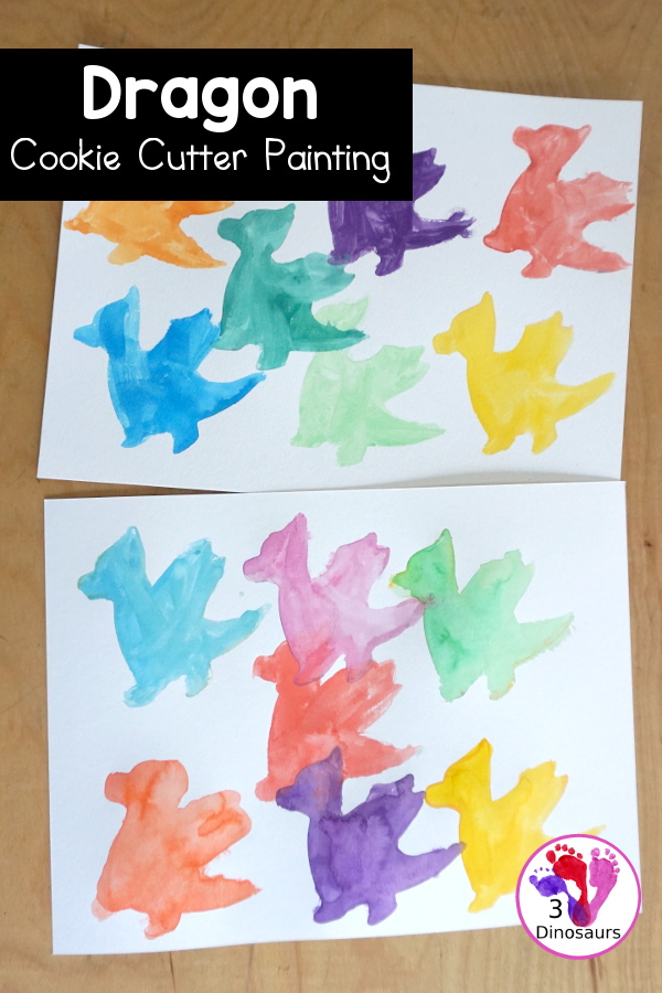 Dragon watercolor painting for kids