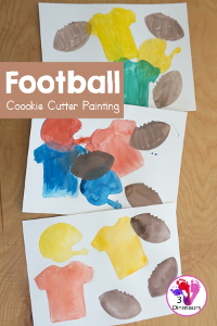 Football Cookie Cutter Painting