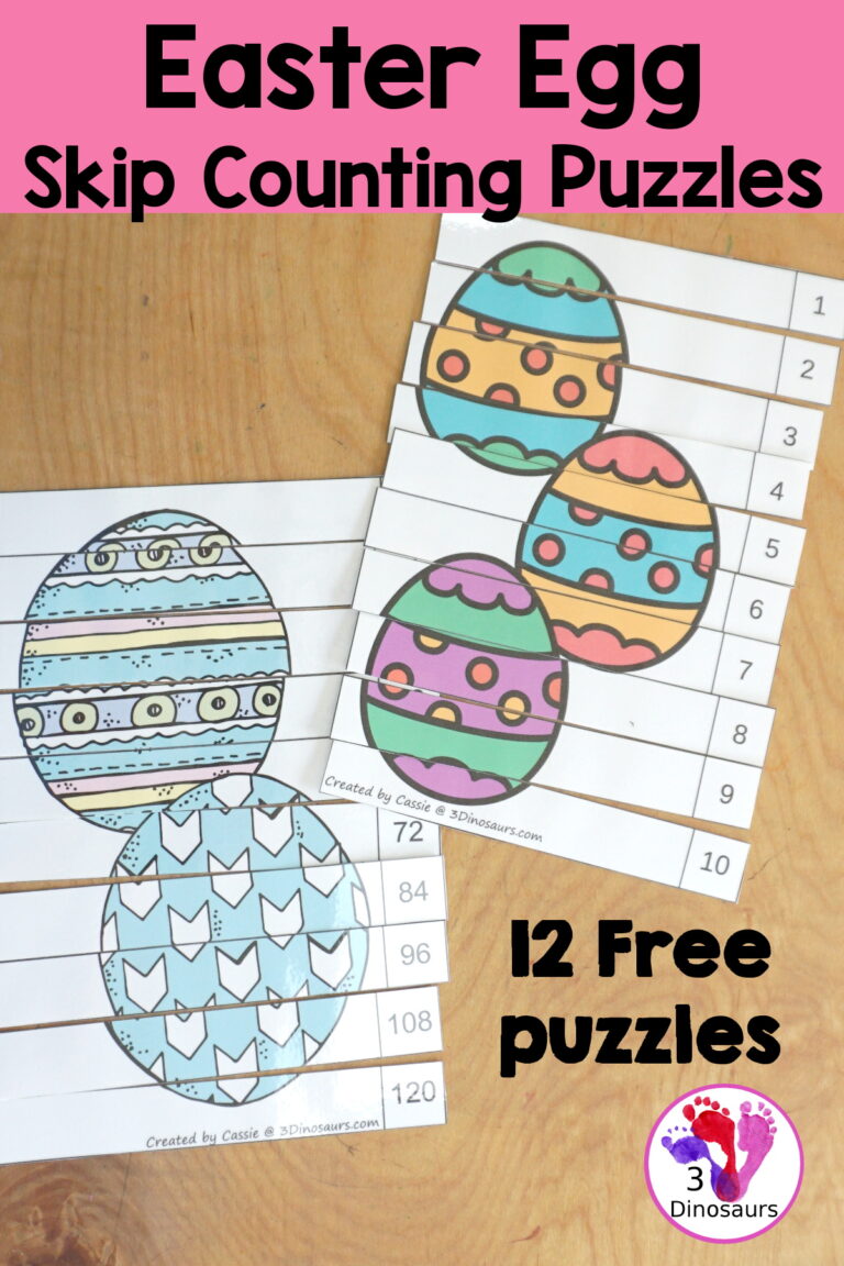 Free Easter Skip Counting Puzzles