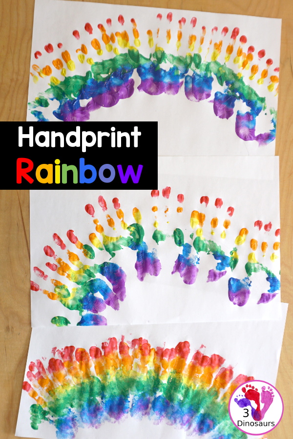 Handprint Rainbow Painting
