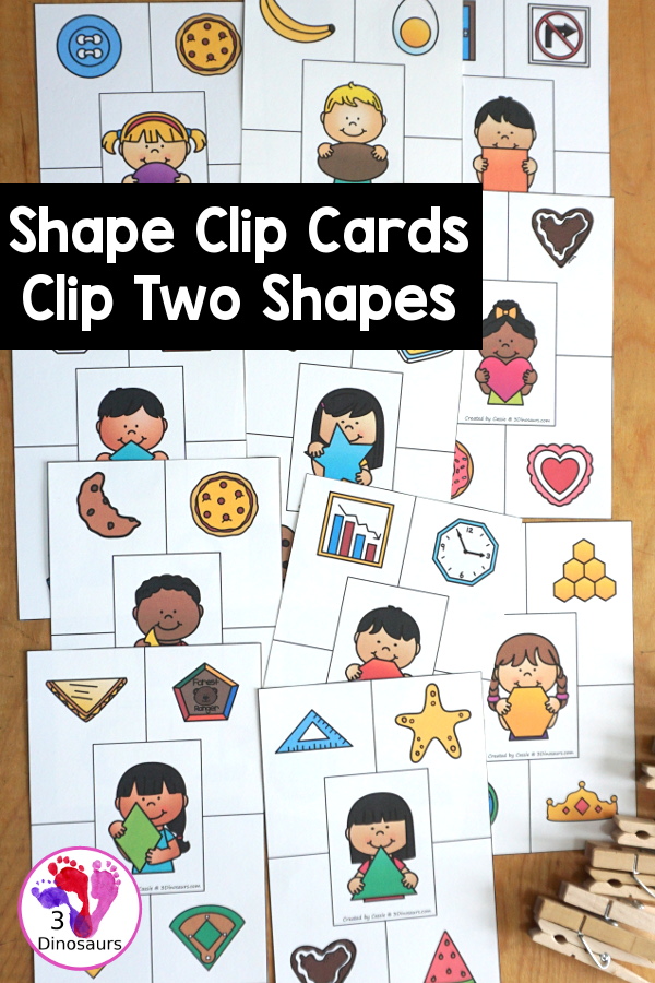 Shape Clip Cards – Clip Two Shapes