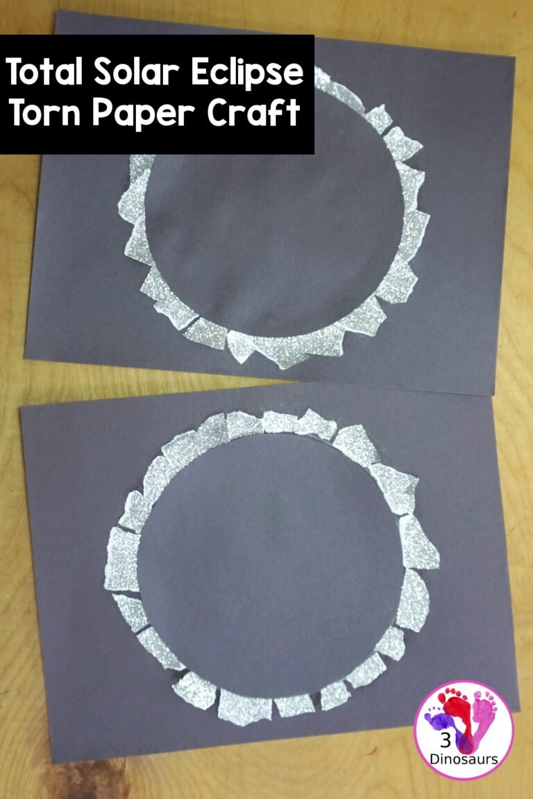 Torn Paper Total Solar Eclipse Craft for Kids