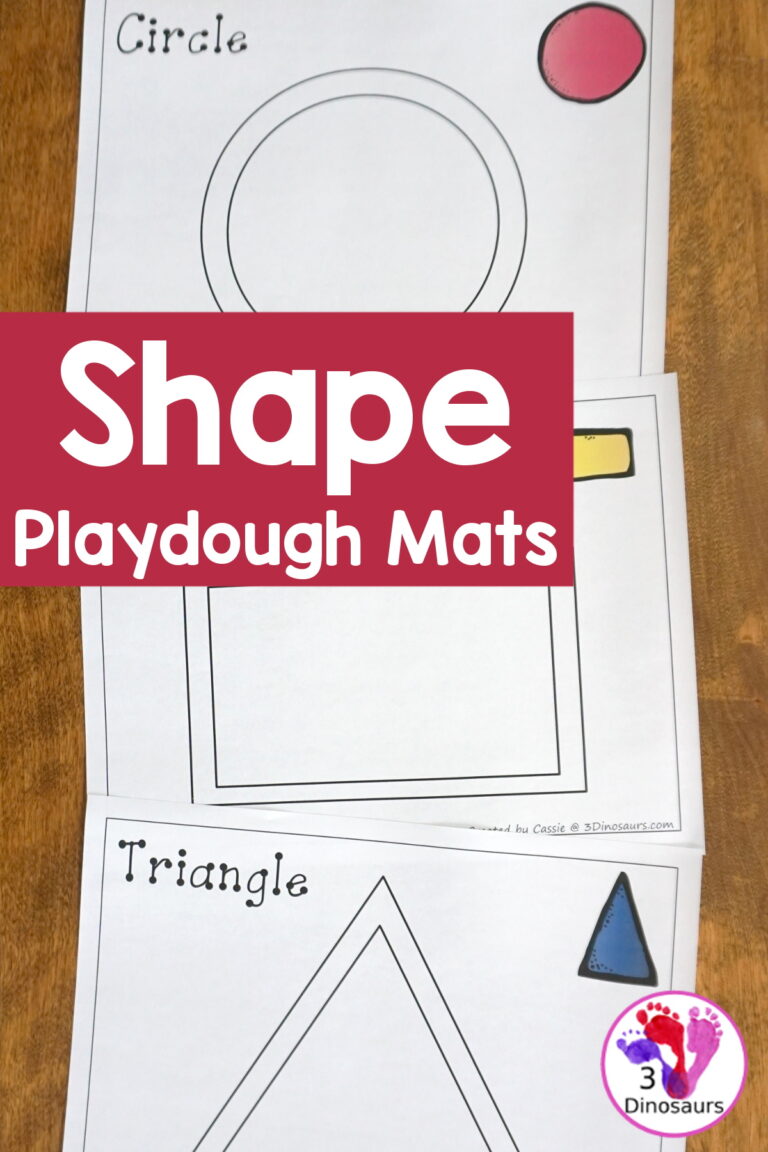 Hands-on Learning With Free Shape Playdough Mats