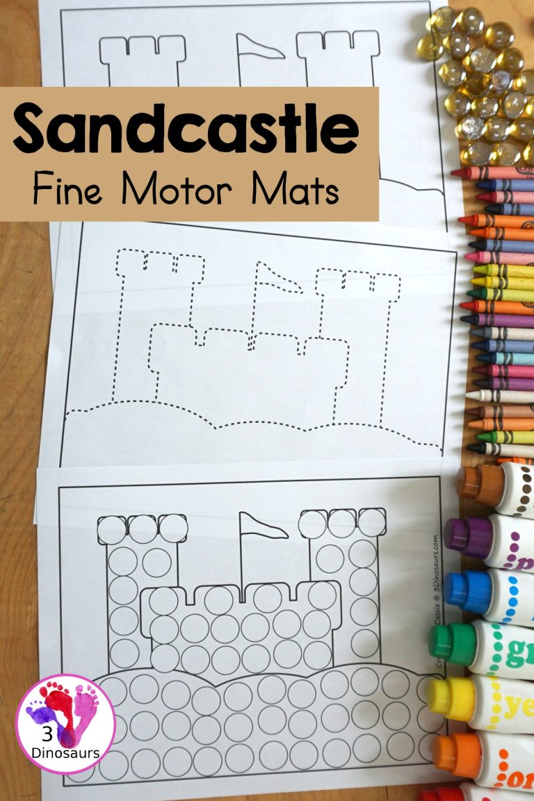 Free Sandcastle Fine Motor Mats