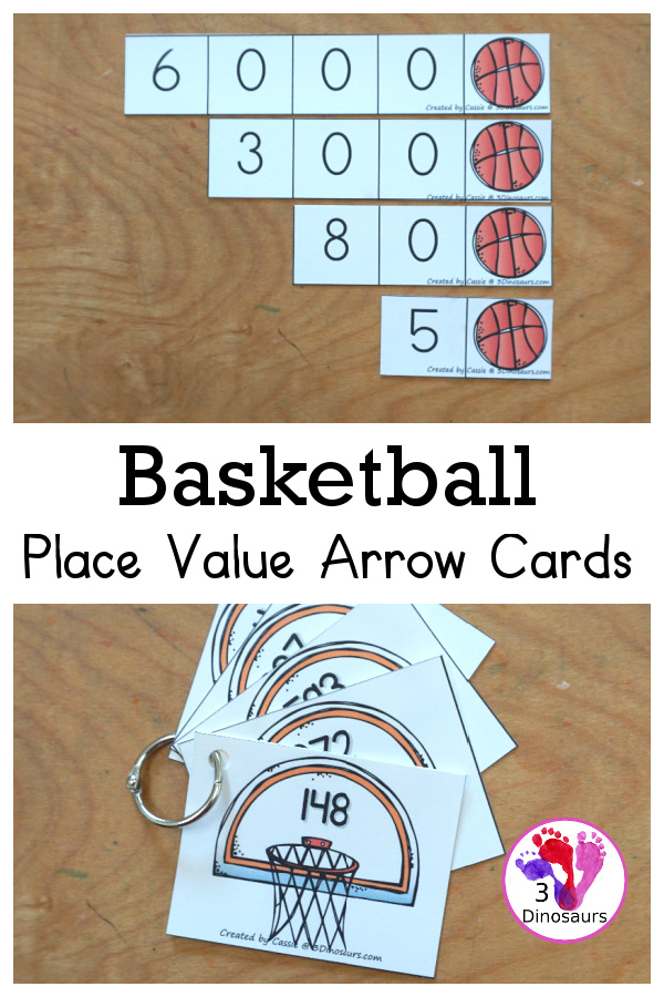 Free Basketball Place Value Arrow Cards