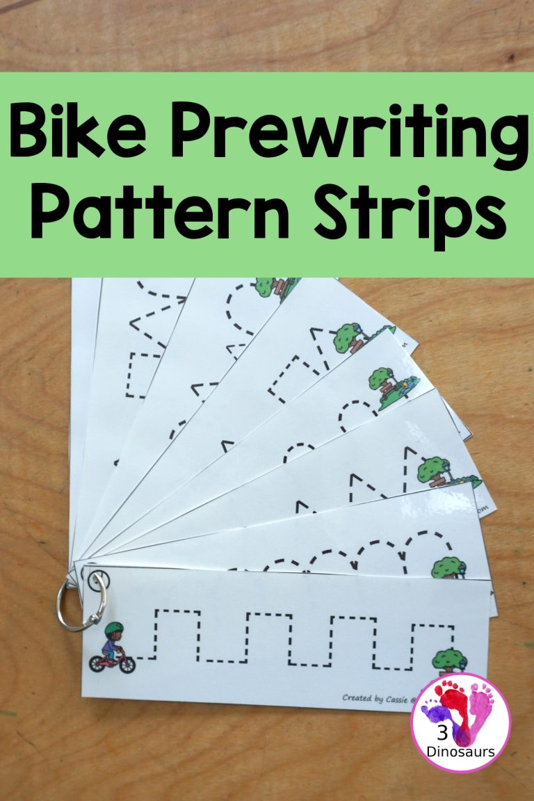 Free Bike Prewriting Pattern Strips Printable