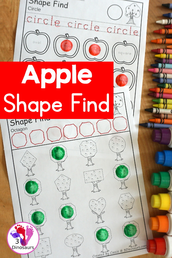 Apple Shape Find Printables With 11 Shapes