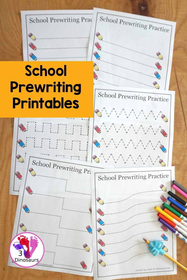 Free School Prewriting Printables For Kids