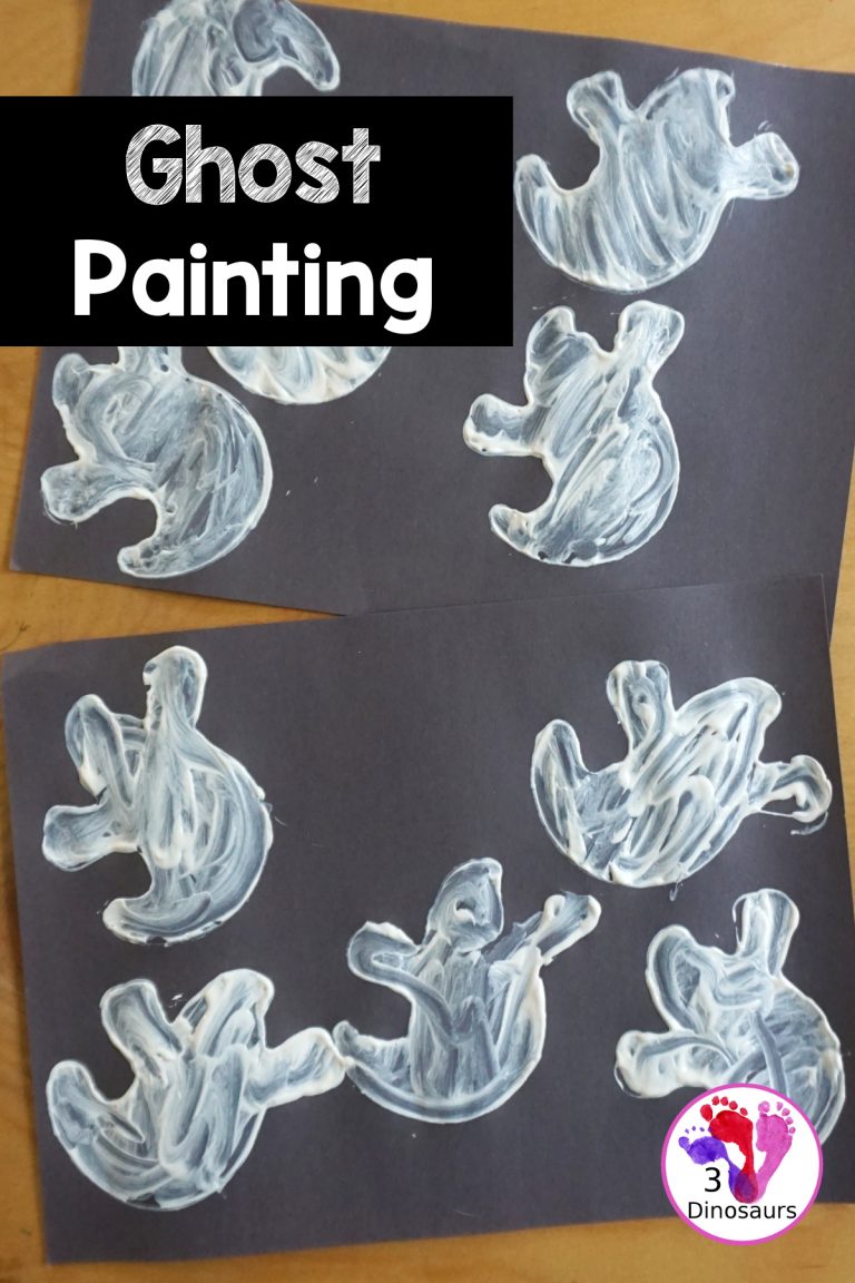 Ghost Painting with Cookie Cutters