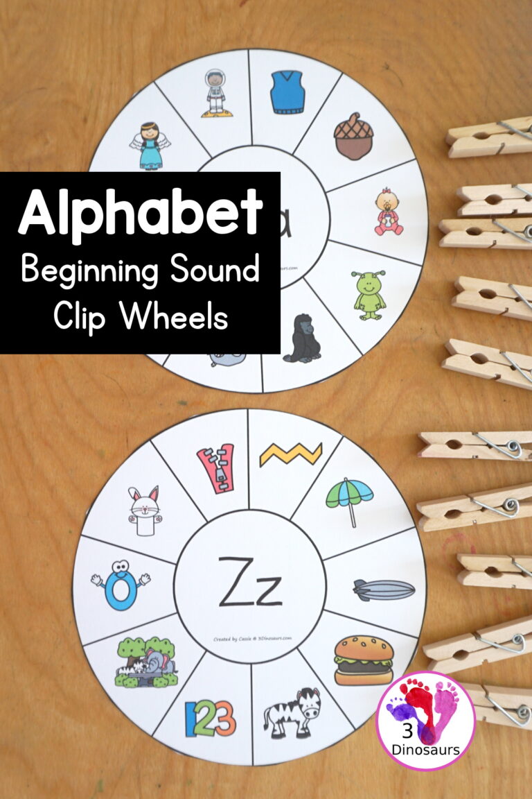 Alphabet Beginning Sound Clip Wheel