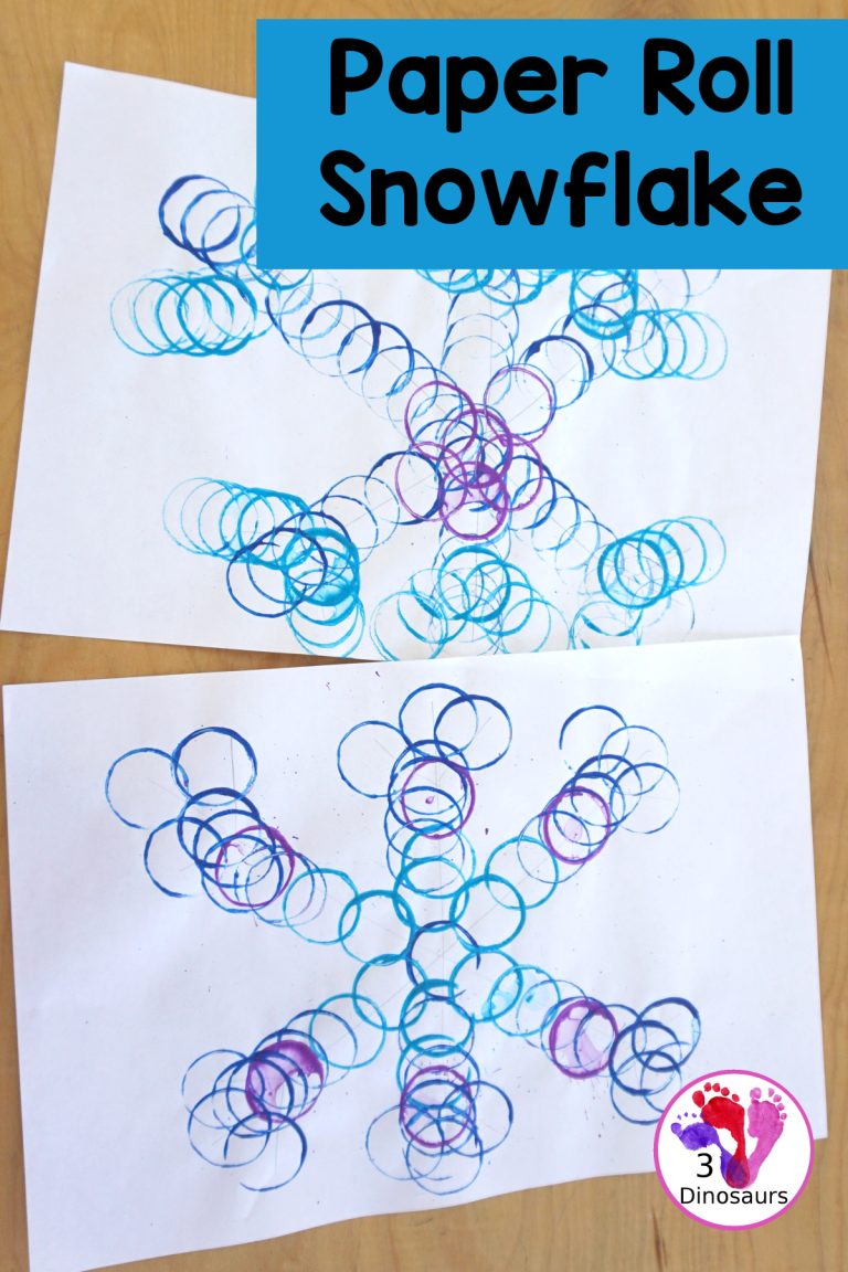 Paper Roll Painted Snowflake