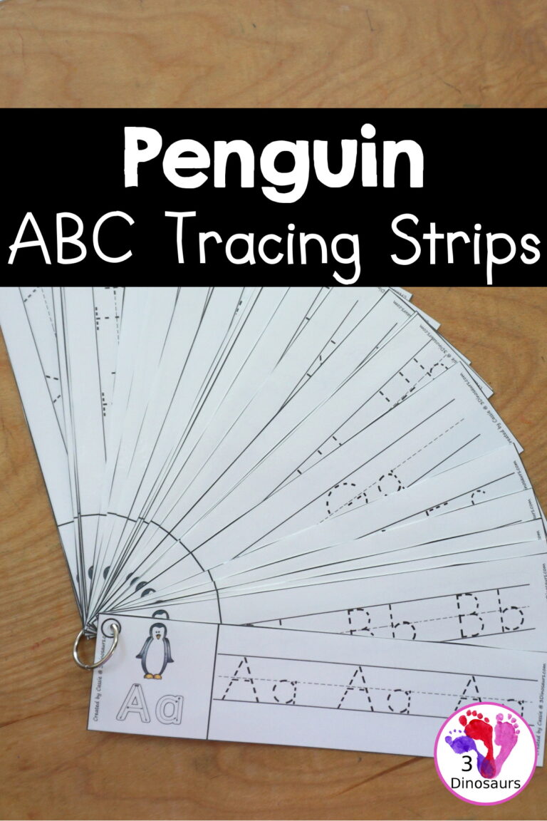 Free Penguin ABC Tracing Strips - All 26 Letters of the Alphabet