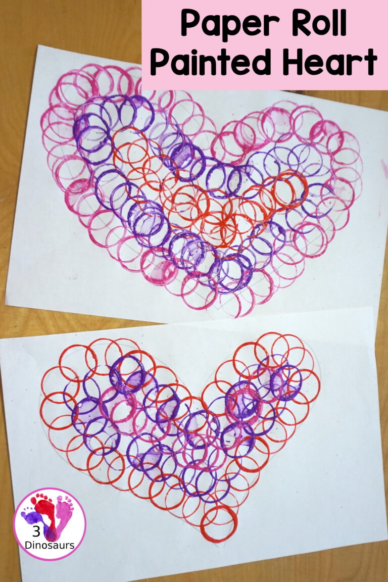 Paper Roll Heart Painting Craft