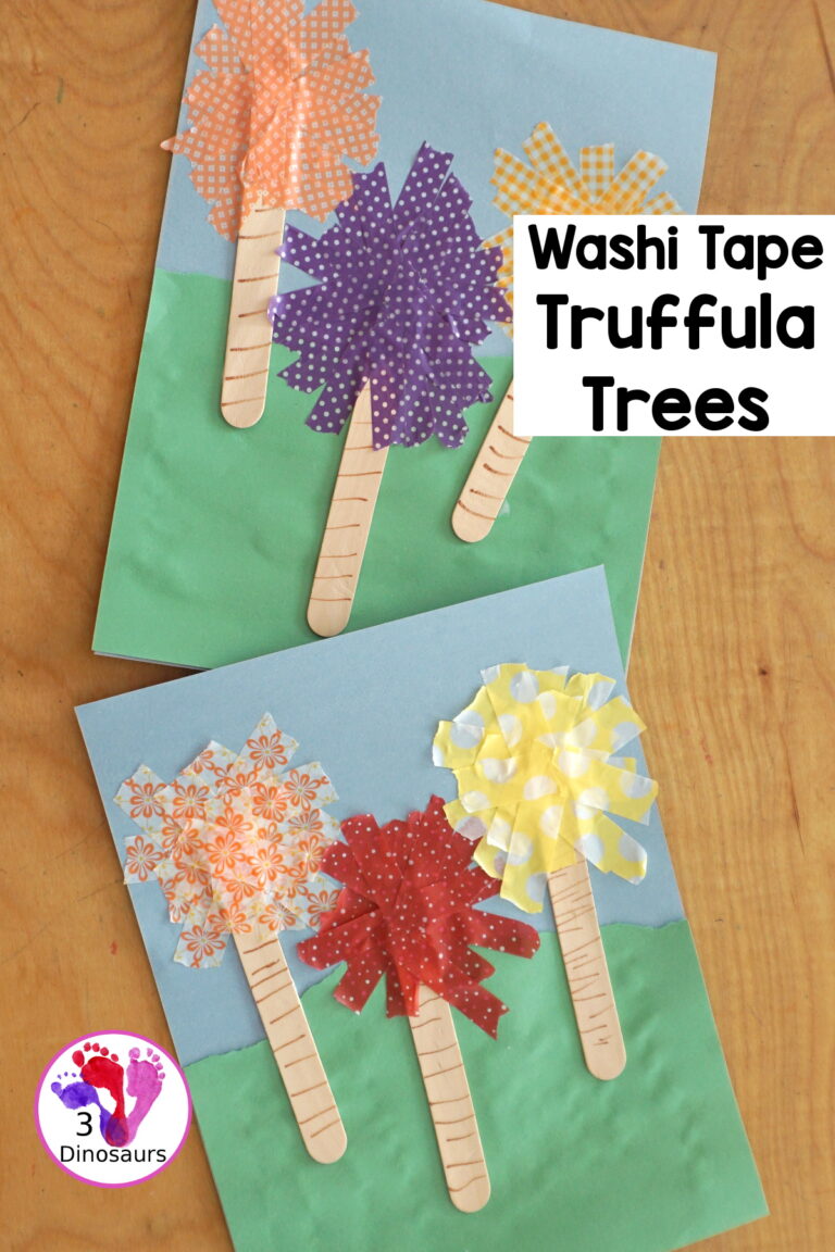 Washi Tape Truffula Tree Craft