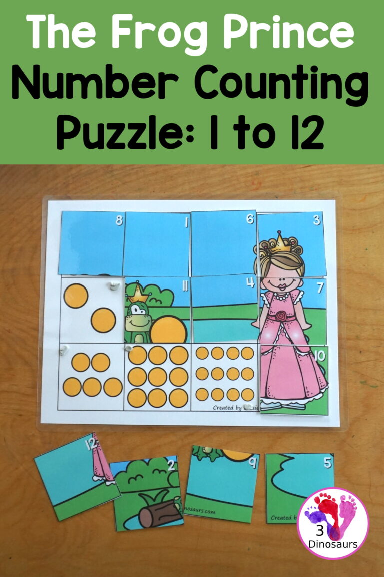 Free Frog Price Number Counting Puzzle Printable