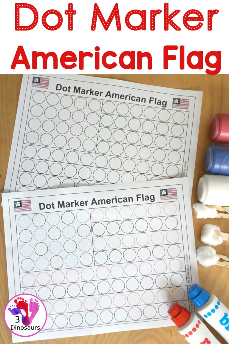 Free Dot Marker American Flag Printable