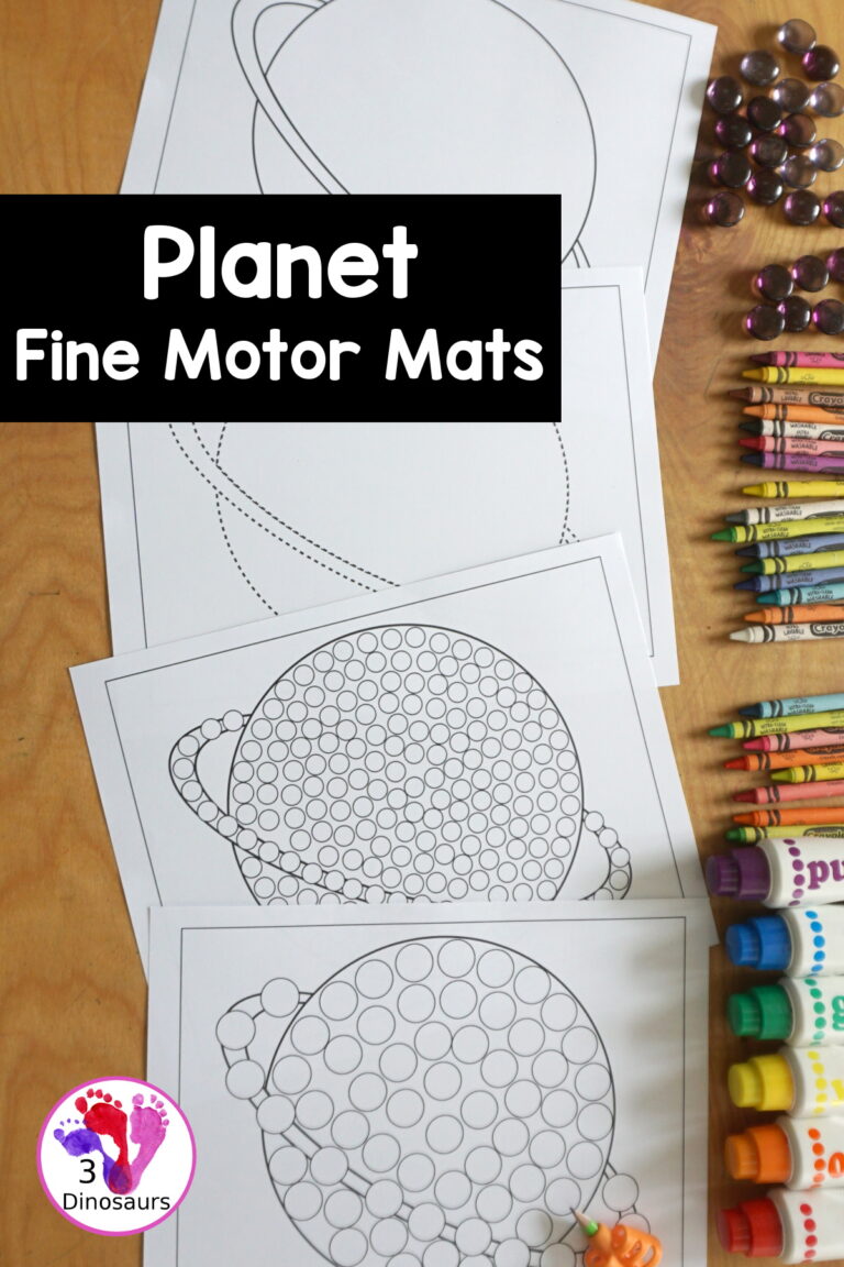 Free Planet Fine Motor Mats for a Fun Space Theme