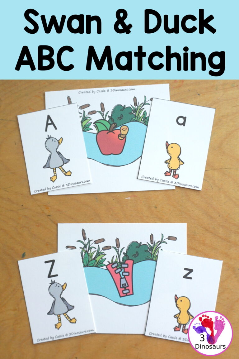 Free Duck and Swan ABC Sorting Printables