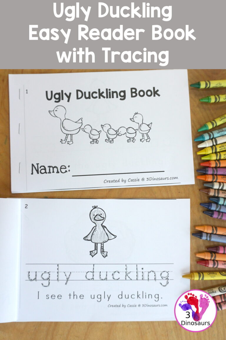Free Ugly Duckling Easy Reader Book With Tracing Printable