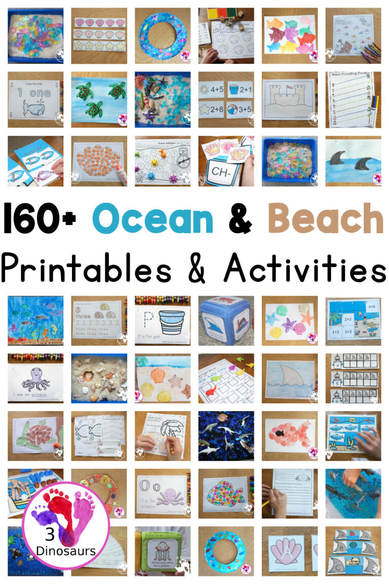160+ Ocean & Beach Activities, Printables & More