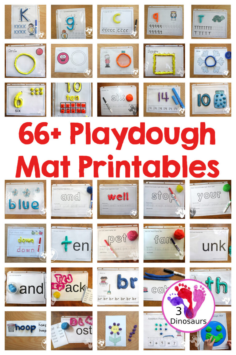 66+ Playdough Mats for Learning!