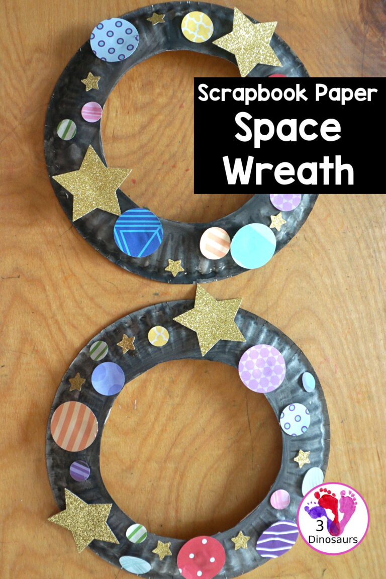 Scrapbook Paper Space Wreath Craft