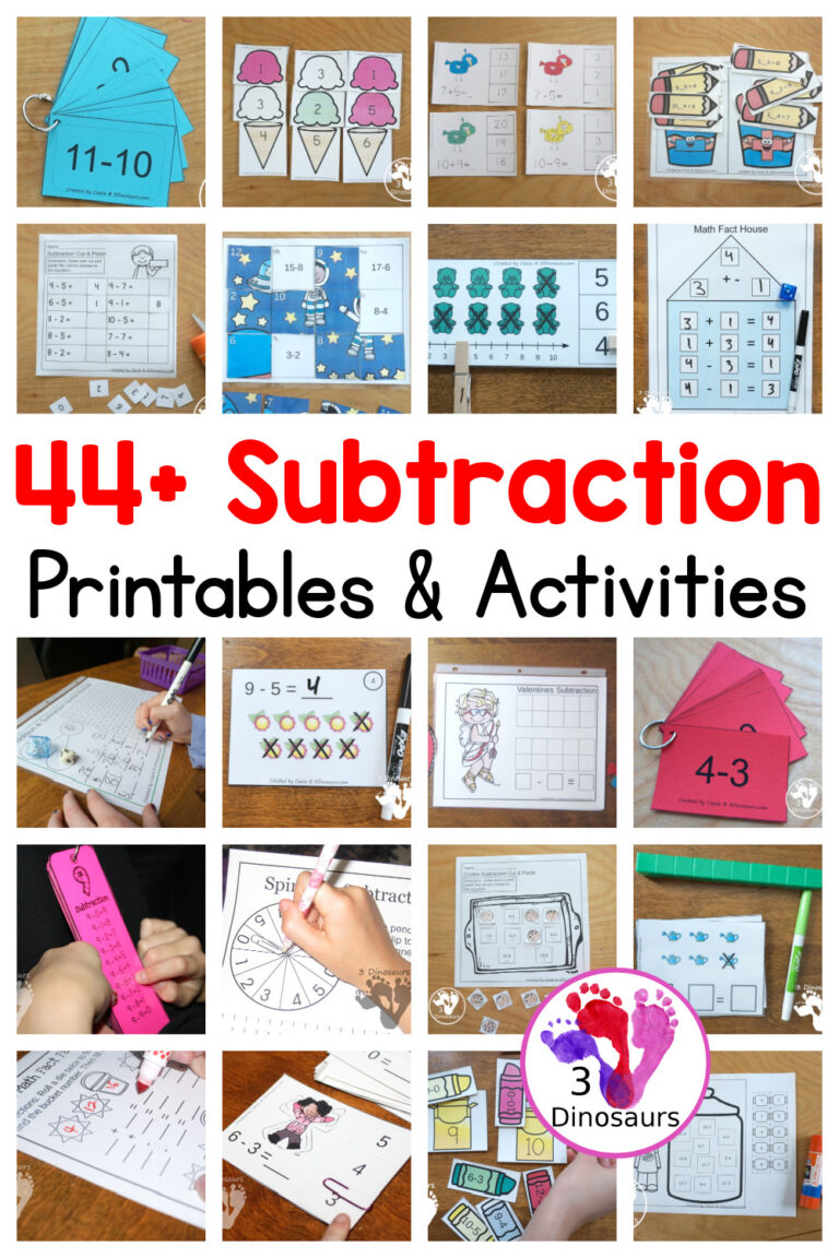 44+ Subtraction Printables & Activities For Kids