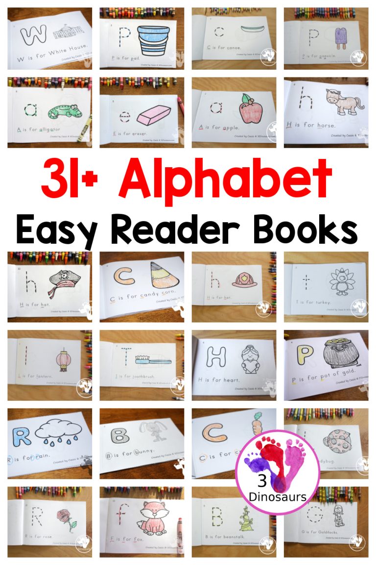 31+ ABC Letter Tracing & Coloring Easy Reader Book Printables