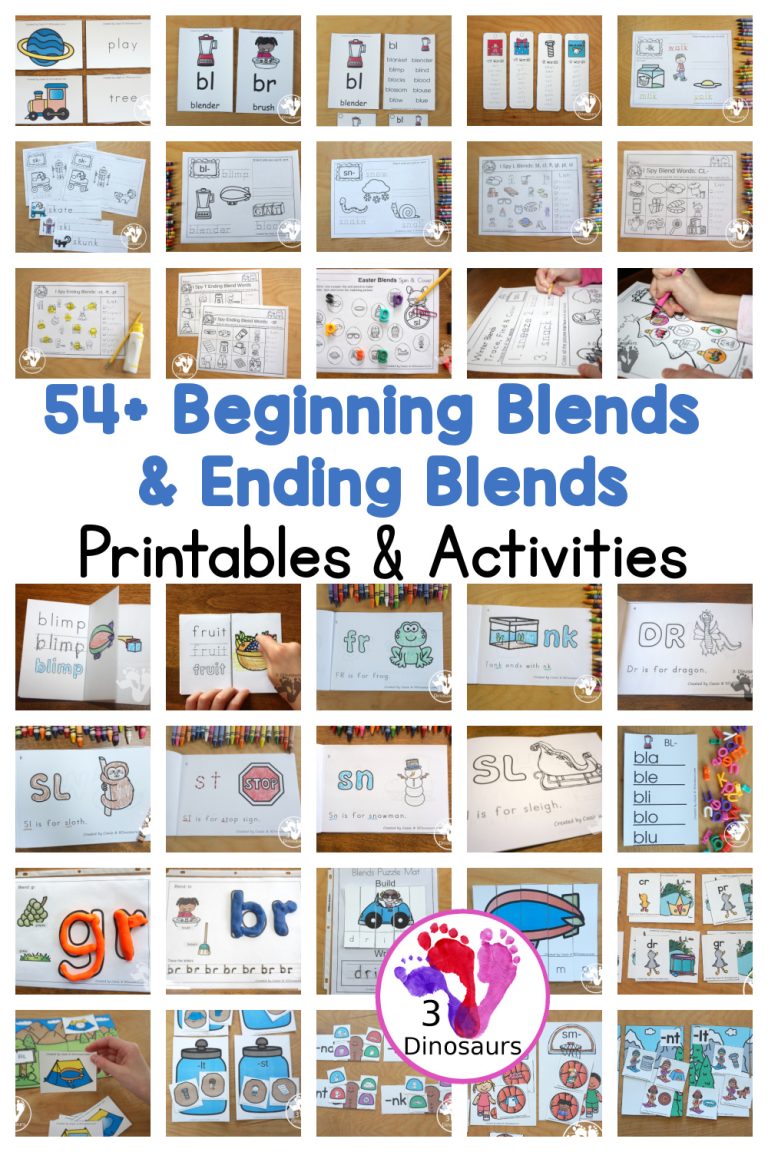 54+ Blends Beginning & Ending Blends Printables & Activities