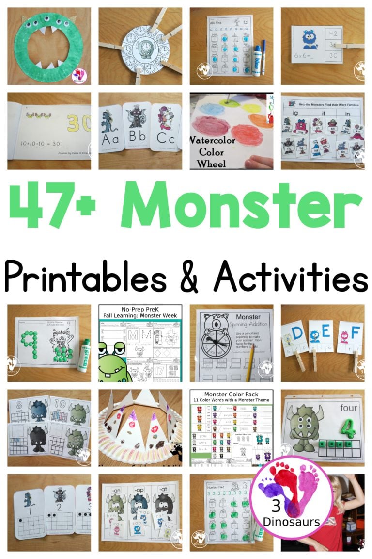 47+ Monster Printables & Activities For Kids