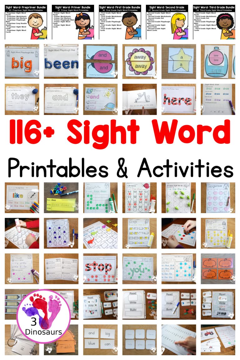 116+ Sight Word Printables & Activities
