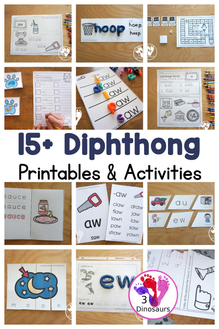 15+ Diphthong Printables & Activities