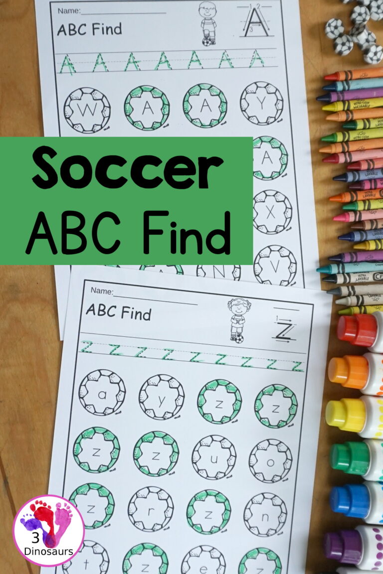 Soccer ABC Letter Find Printable