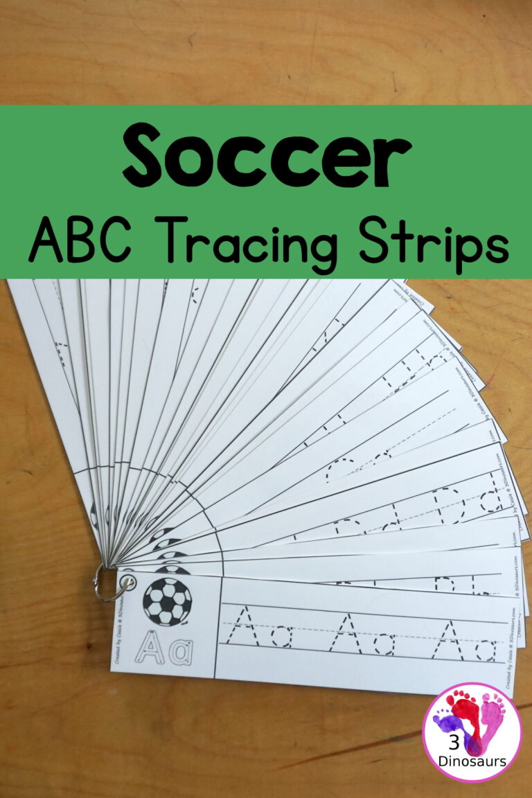 Free Soccer ABC Tracing Strip Printable