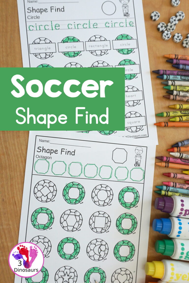 Soccer Shape Find Printable