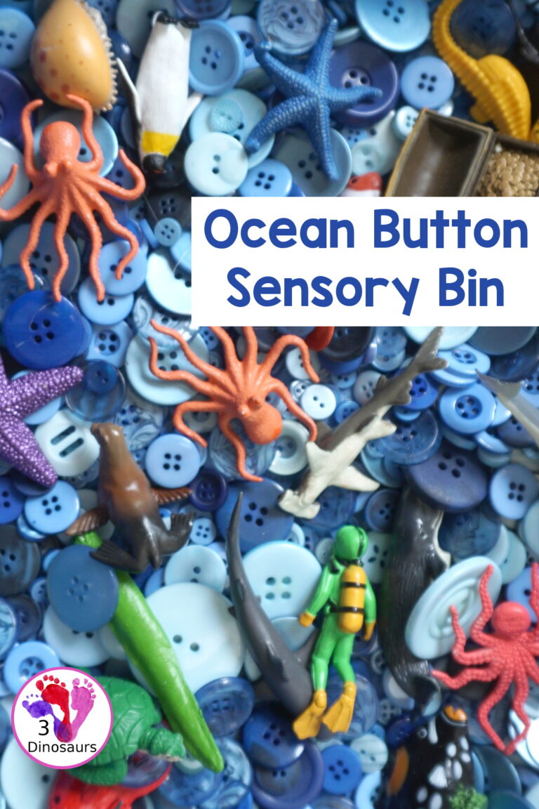 Ocean Button Sensory Bin