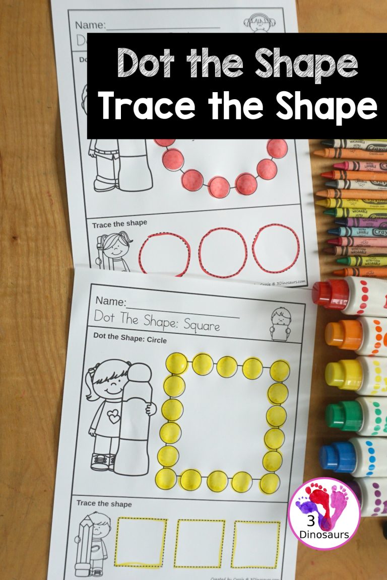 Shape: Dot the Shape & Trace the Shape Printable