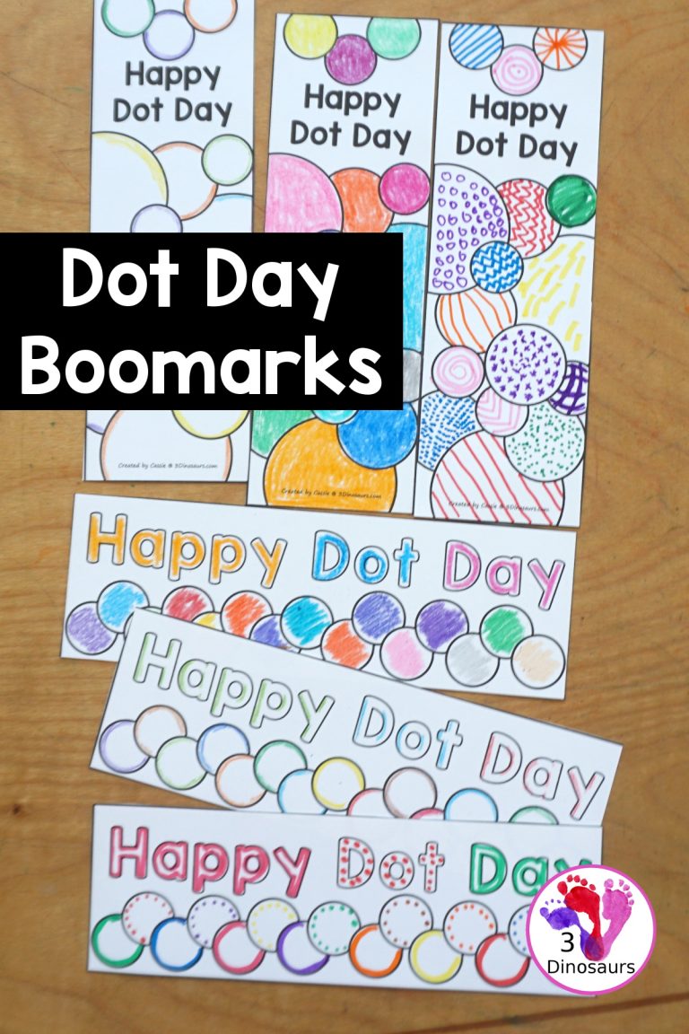 Free Dot Day Bookmark Printables