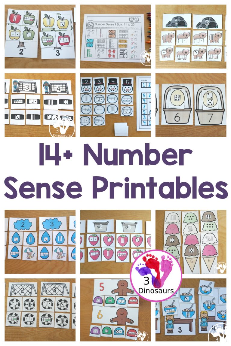 14+ Number Sense & Number Subitizing Printables