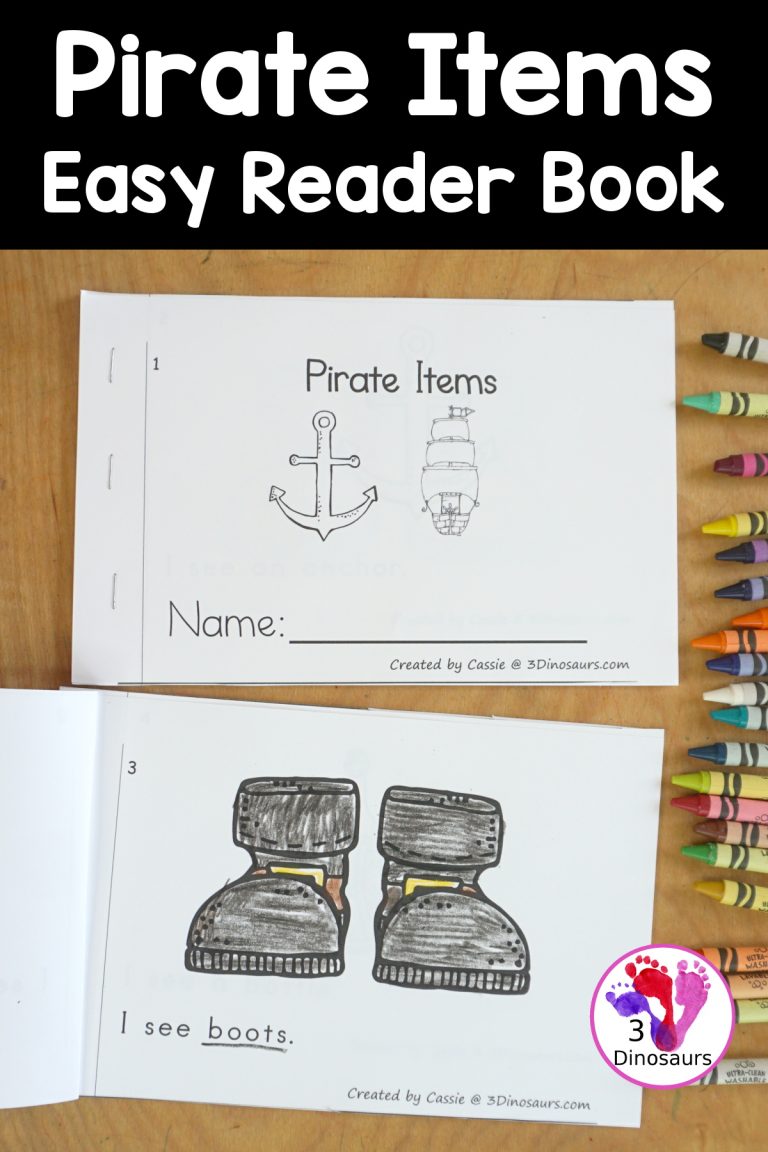 Free Pirate Items Easy Reader Book Printable