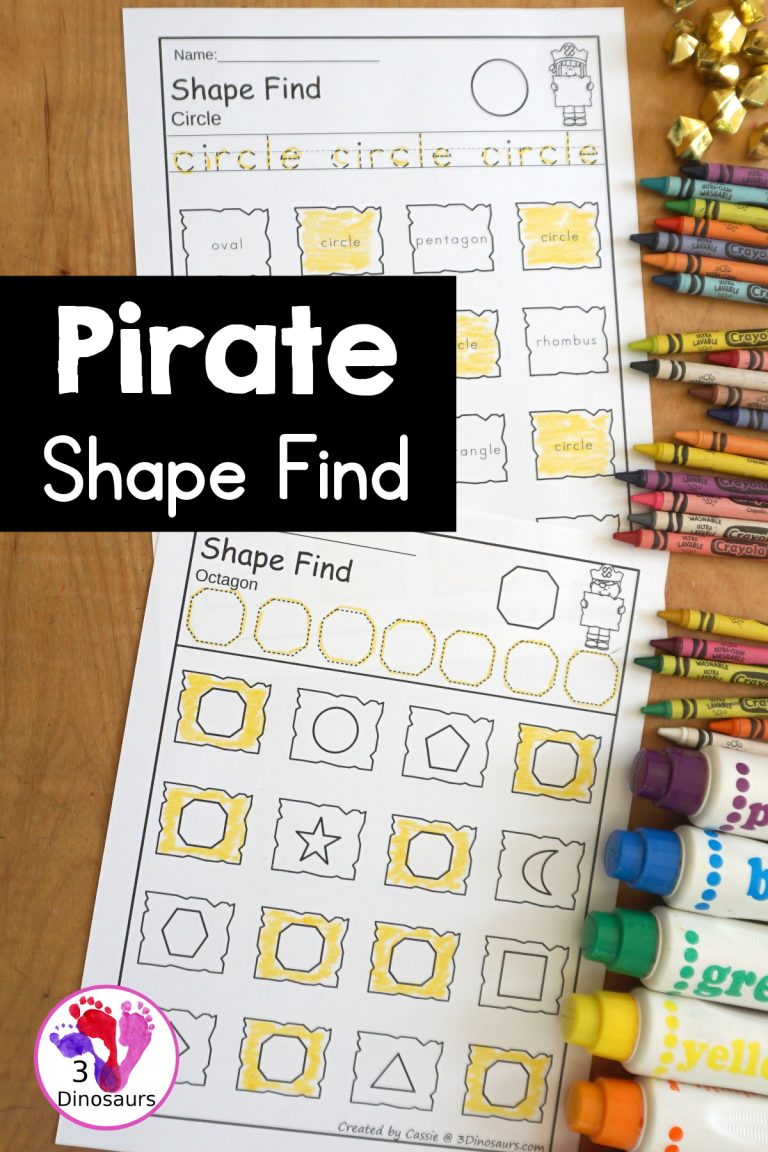 Pirate Shape Find Printable