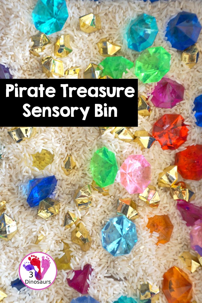 Pirate Treasure Rice Sensory Bin