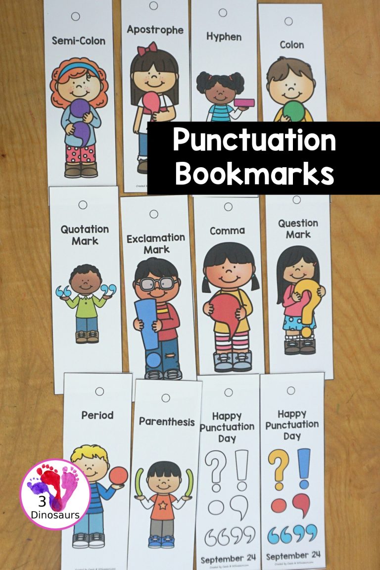 Free Punctuation Bookmark Printables