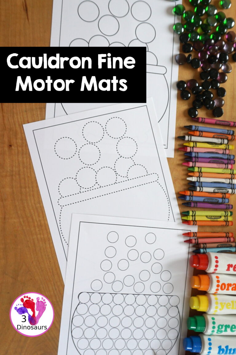 Free Cauldron Fine Motor Mat Printables