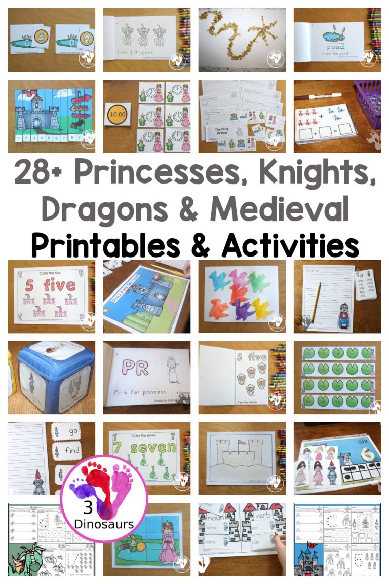 28+ Princesses, Knights, Dragons & Medieval Printables & Activities