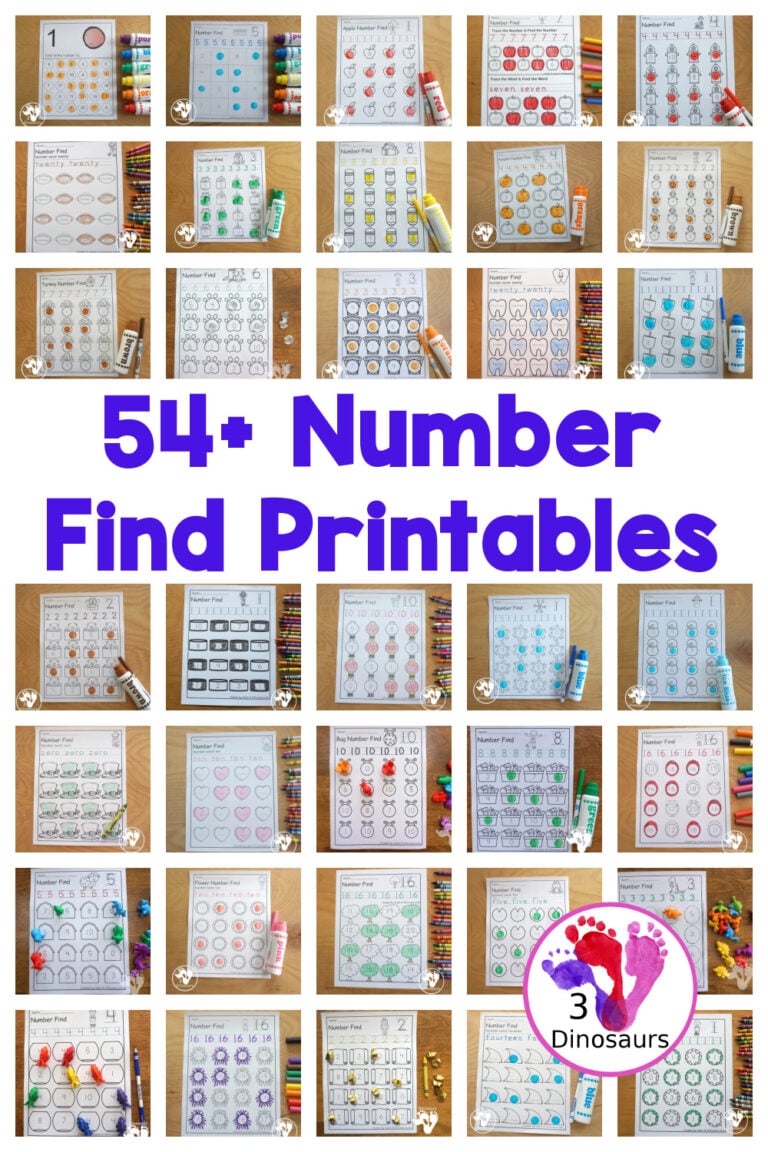 54+ Number Find Printables For Kids