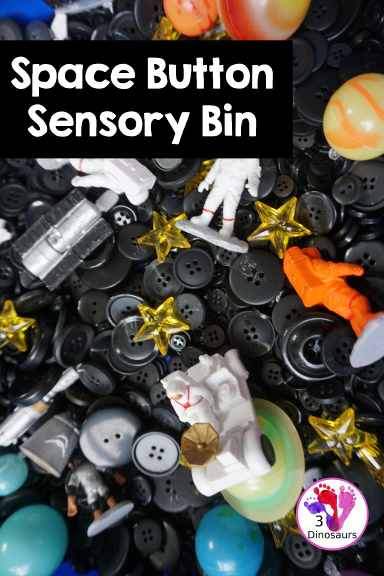 Space Button Sensory Bin