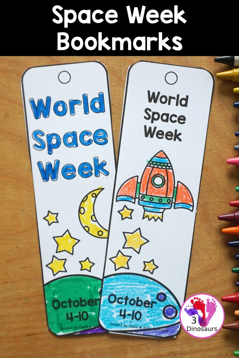 Free World Space Week Bookmark Printables